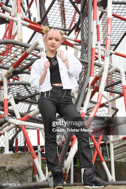 Jannine Weigel the new protege of Phill Hallenberger seen Berlin on May 24, 2017 in Berlin, Germany.