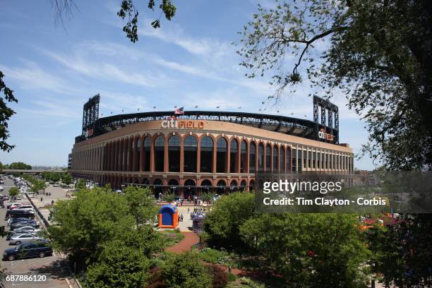 May 21: An exterior general view of Citi Field, home of the New York Mets on game day during the Los Angeles Angeles Vs New York Mets regular season...