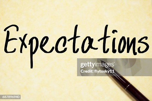 Expect Example Word Expectations Word Write On Paper High-Res Vector Graphic - Getty Images