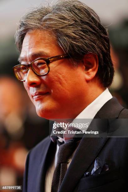 Park Chan-wook attends the "The Merciless " screening during the 70th annual Cannes Film Festival at Palais des Festivals on May 24, 2017 in Cannes,...