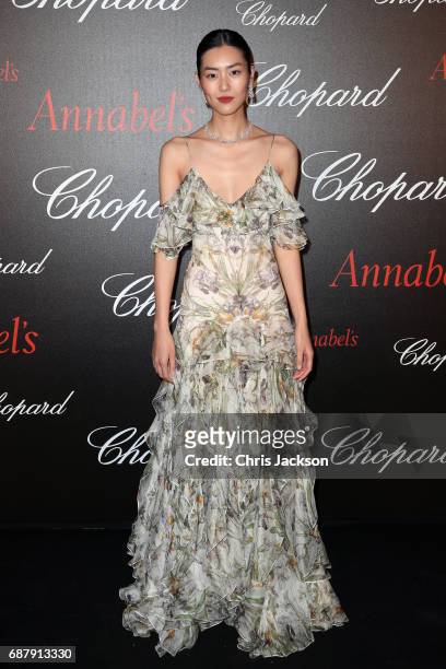 Liu Wen attends the Annabel's & Chopard Party during the 70th annual Cannes Film Festival at Martinez Hotel on May 24, 2017 in Cannes, France.