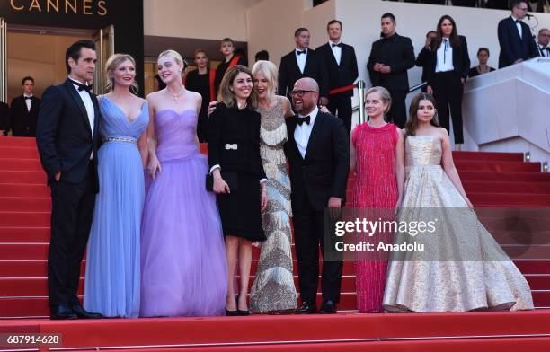 Cast member Australian actress Angourie Rice, Irish actor Colin Farrell, Australian actrees Nicole Kidman, US director Sofia Coppola,US actress...