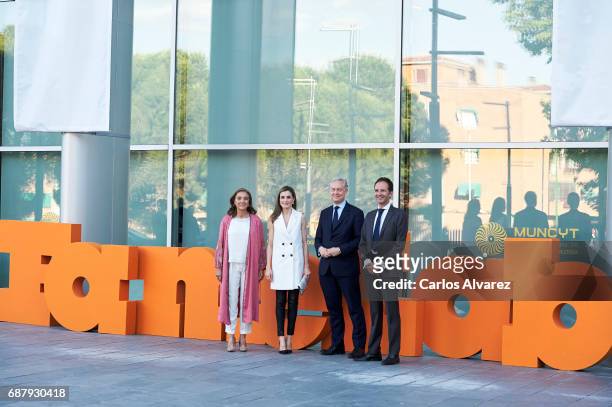 Queen Letizia of Spain attends 'Famelab' 2017 at the Museo Nacional de la Ciencia y Tecnologia on May 24, 2017 in Madrid, Spain.