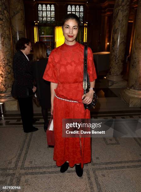 Caroline Issa attends Balenciaga: Shaping Fashion VIP Preview sponsored by American Express at Victoria and Albert Museum on May 24, 2017 in London,...