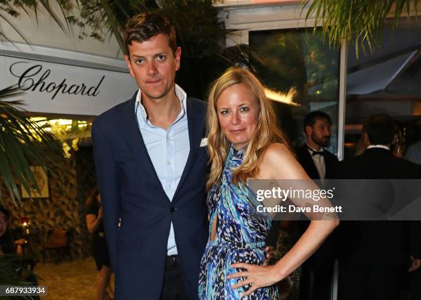 Alexander Spencer-Churchill and Astrid Harbord attend the Chopard and Annabel's Gentleman's Evening at the Hotel Martinez during the 70th Annual...