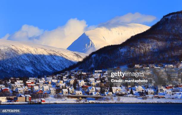 tromso cityscape - tromso stock pictures, royalty-free photos & images