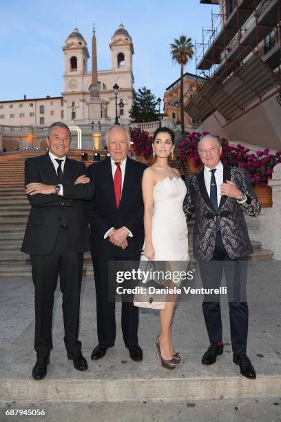 Jean-Christophe Babin, Nicola Bulgari, Giorgia Surina and Alberto Morillas attend Goldea The Roman Night Cocktail & Dinner on May 24, 2017 in Rome,...