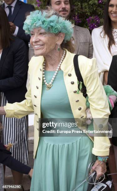 Beatrice von Hardenberg-Fürstenberg attends the Christening of Flavia Porras, daughter of Olivia de Borbon and Julian Porras at Inmaculada Concepcion...