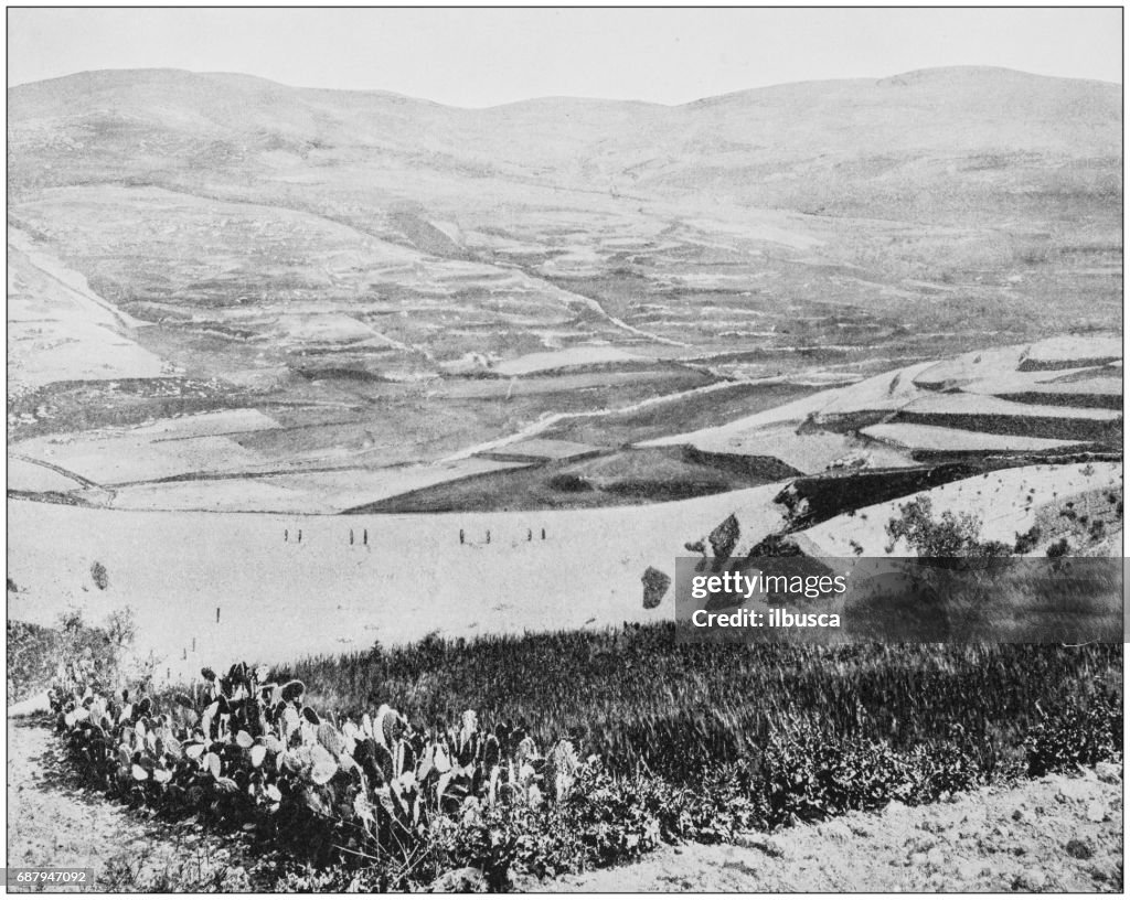 Antique photographs of Holy Land, Egypt and Middle East: Amphitheater of Herod, Samaria