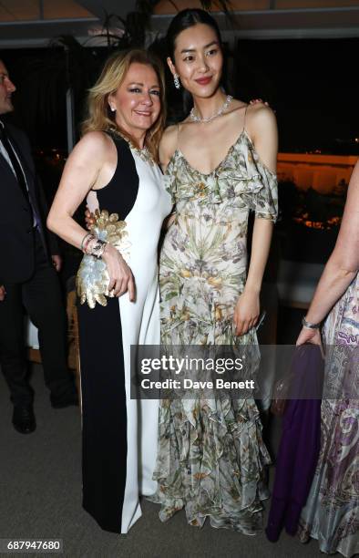 Caroline Scheufele, Artistic Director and Co-President of Chopard, and Liu Wen attend the Chopard and Annabel's Gentleman's Evening at the Hotel...