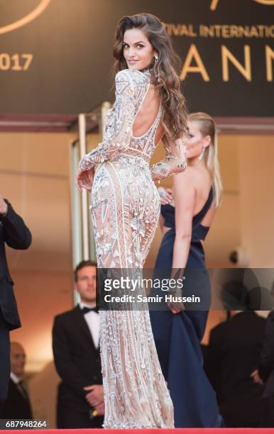 Izabel Goulart attends the 70th Anniversary screening during the 70th annual Cannes Film Festival at Palais des Festivals on May 23, 2017 in Cannes,...