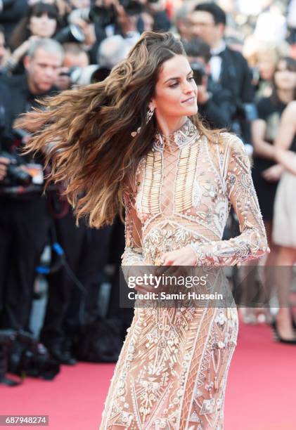 Izabel Goulart attends the 70th Anniversary screening during the 70th annual Cannes Film Festival at Palais des Festivals on May 23, 2017 in Cannes,...