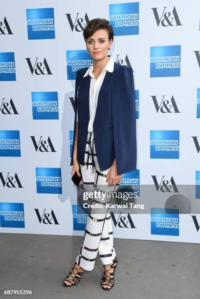 Wallis Day attends the Spring 2017 Fashion Exhibition Balenciaga: Shaping Fashion at The V&A Museum on May 24, 2017 in London, England.