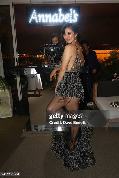 Betty Bachz attends the Chopard and Annabel's Gentleman's Evening at the Hotel Martinez during the 70th Annual Cannes Film Festival on May 24, 2017...