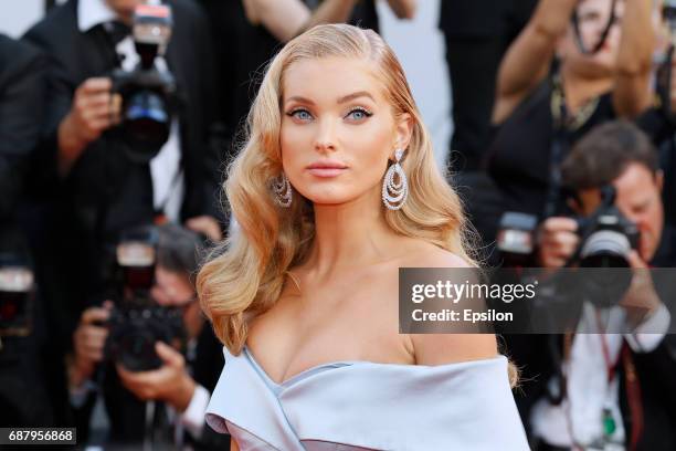 Model Elsa Hosk attends attends the 'The Beguiled' screening during the 70th annual Cannes Film Festival at Palais des Festivals on May 24, 2017 in...