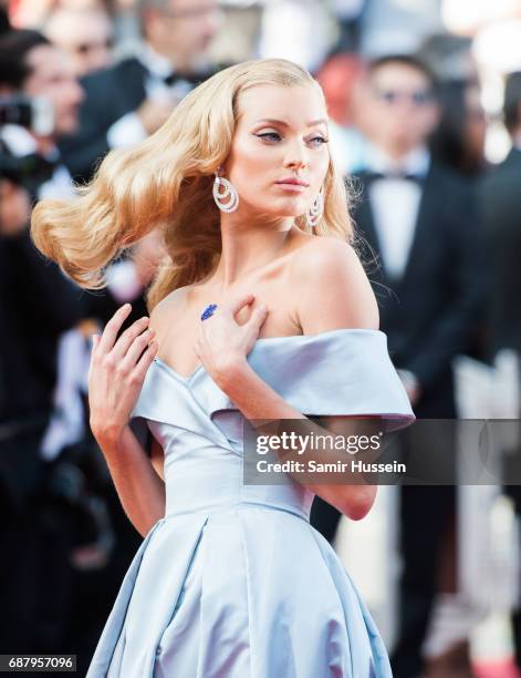 Elsa Hosk attends the "The Beguiled" screening during the 70th annual Cannes Film Festival at Palais des Festivals on May 24, 2017 in Cannes, France.