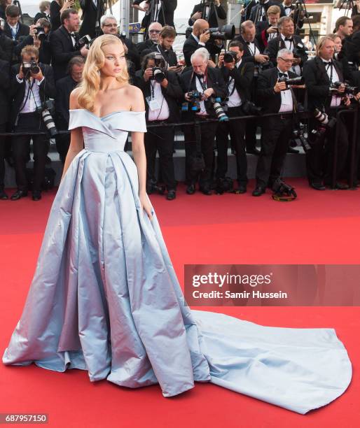 Elsa Hosk attends the "The Beguiled" screening during the 70th annual Cannes Film Festival at Palais des Festivals on May 24, 2017 in Cannes, France.