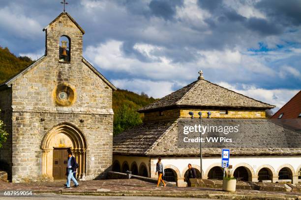 Santiago chapel. Roncesvalles. Way of St. James. Navarre, Spain, Europe.