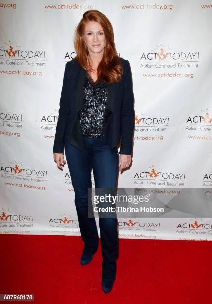 Angie Everhart attends the Facebook live event for ACT Today hosted by Corey Feldman and Courtney Feldman on May 24, 2017 in Los Angeles, California.
