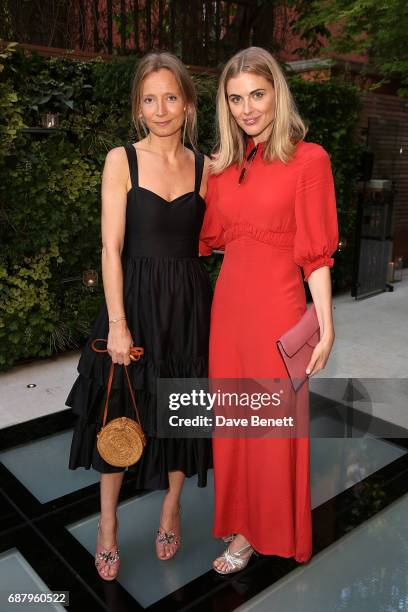 Martha Ward and Donna Air attend the British Fashion Council's 2017 Fashion Trust grant recipients announcement on May 24, 2017 in London, England.
