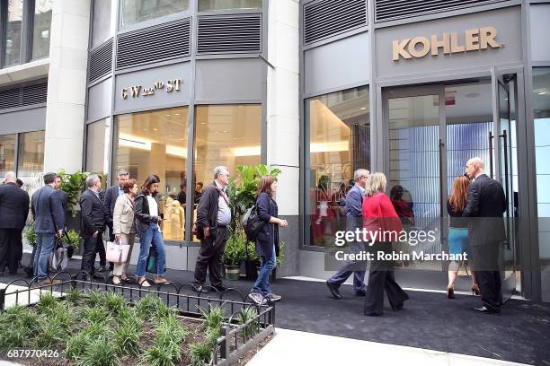 An exterior view of the Kohler KEC NYC Grand Opening at Kohler Store on May 23, 2017 in New York City.