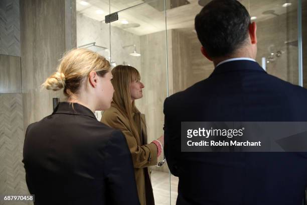 Editor in Chief of Architectural Digest Amy Astley and David Kohler attend the Kohler KEC NYC Grand Opening at Kohler Store on May 23, 2017 in New...