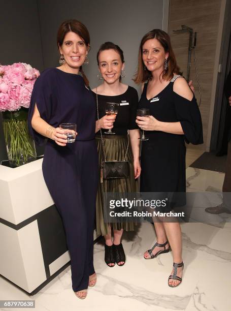 Jessica Albaugh, Melissa Hren and Katie Buechel attend the Kohler KEC NYC Grand Opening at Kohler Store on May 23, 2017 in New York City.