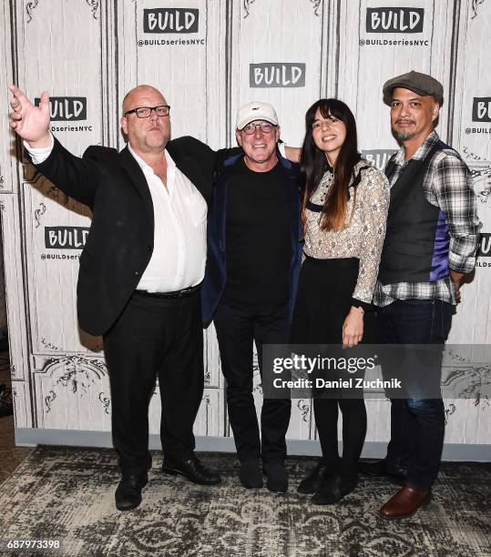 Black Francis, David Lovering, Paz Lenchantin and Joey Santiago of the Pixies attend the Build Series to discuss their new album 'Head Carrier' at...