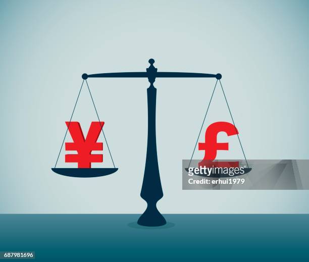 exchanging - yen sign stock illustrations