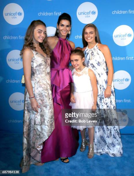 Finley Faith Sehorn, UNICEF Ambassador honoree Angie Harmon, Emery Hope Sehorn and Avery Grace Sehorn at the fourth annual UNICEF Audrey Hepburn®...