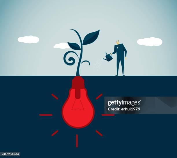 sowing - watering can stock illustrations