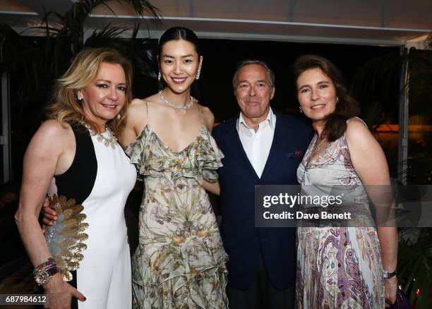 Caroline Scheufele, Artistic Director and Co-President of Chopard, Liu Wen, Karl-Friedrich Scheufele, Co-President of Chopard, and Christine...