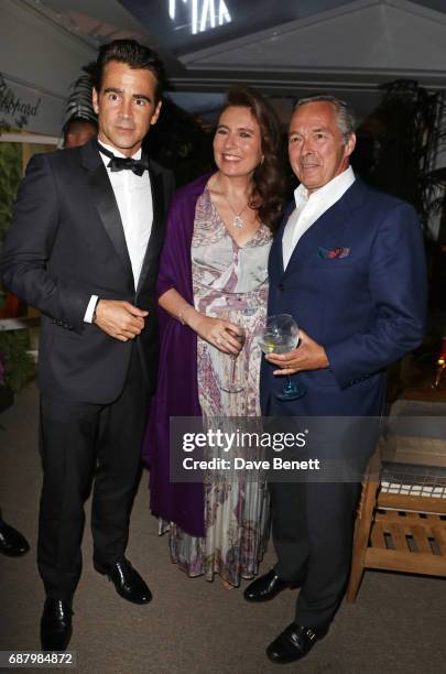 Colin Farrell, Christine Scheufele and Karl-Friedrich Scheufele, Co-President of Chopard, attend the Chopard and Annabel's Gentleman's Evening at the...