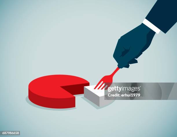 shareholder - holding fork stock illustrations