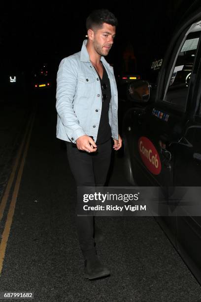 Alex Mytton seen on a night out with friends at Embargo club in Chelsea on May 24, 2017 in London, England.