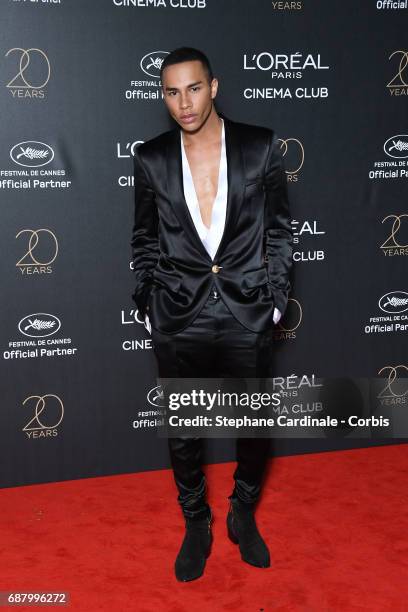 Olivier Rousteing attends Gala 20th Birthday of L'Oreal In Cannes during the 70th annual Cannes Film Festival at Martinez Hotel on May 24, 2017 in...