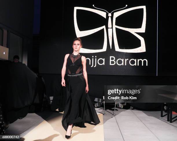 Model walks the runway during Sonjja Baram For Tzohar - Fashion Against Autism on May 24, 2017 in New York City.