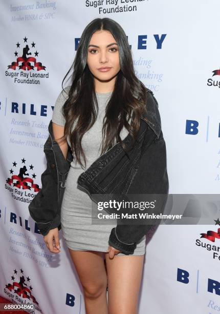 Atiana de la Hoya attends the B. Riley & Co. 8th Annual "Big Fighters, Big Cause" Charity Boxing Night benefiting the Sugar Ray Leonard Foundation at...