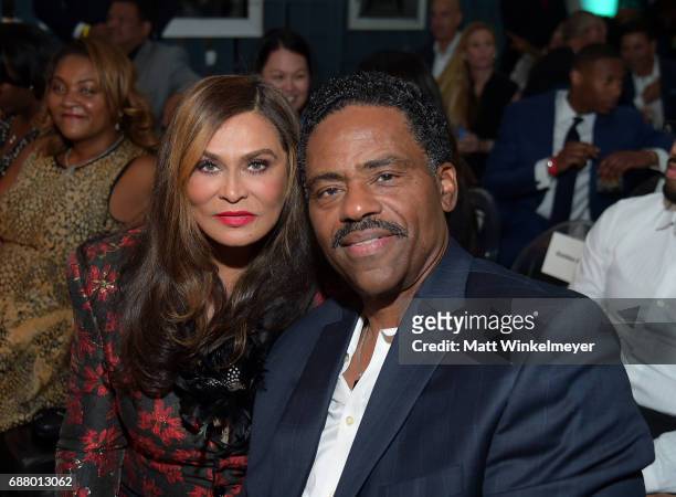 Tina Knowles Lawson and actor Richard Lawson attend the B. Riley & Co. 8th Annual "Big Fighters, Big Cause" Charity Boxing Night benefiting the Sugar...
