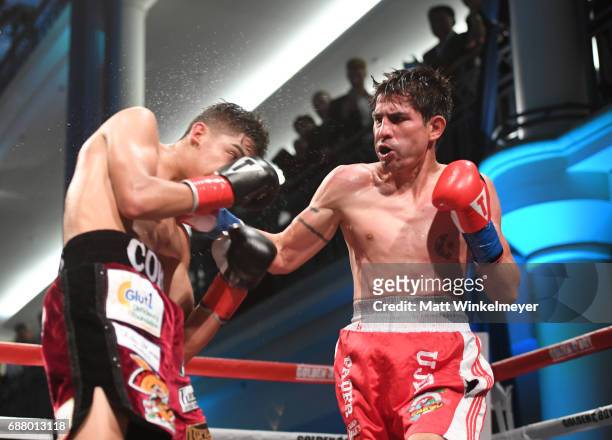 Boxers Luis Coria and Antonio Martinez attend the B. Riley & Co. 8th Annual "Big Fighters, Big Cause" Charity Boxing Night benefiting the Sugar Ray...