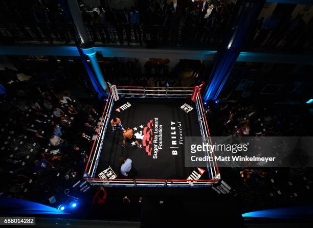 View of atmosphere at the B. Riley & Co. 8th Annual "Big Fighters, Big Cause" Charity Boxing Night benefiting the Sugar Ray Leonard Foundation at the...