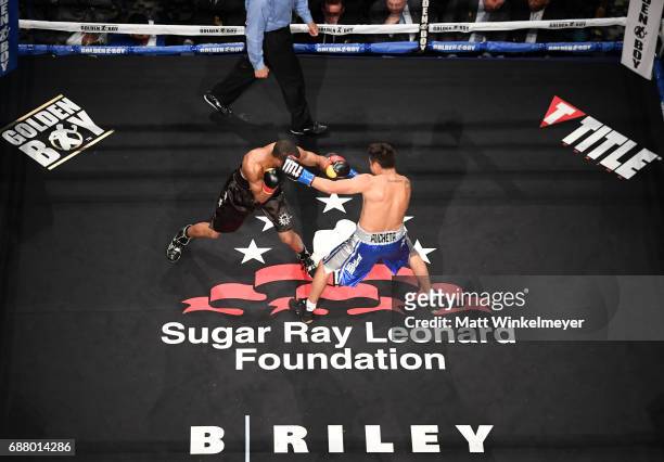 Boxers Kevin Rivers, Jr. And Roberto Pucheta attend the B. Riley & Co. 8th Annual "Big Fighters, Big Cause" Charity Boxing Night benefiting the Sugar...