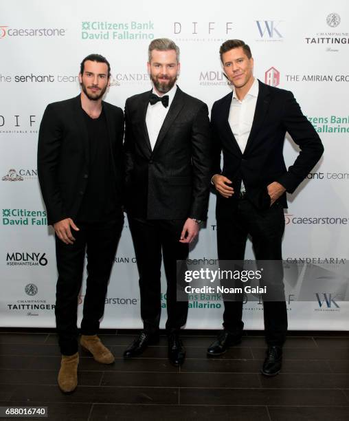 Real estate brokers Steve Gold, Ryan Serhant and Fredrik Eklund attend Ryan Serhant Hosts "Million Dollar Listing: New York" Season 6 New York...