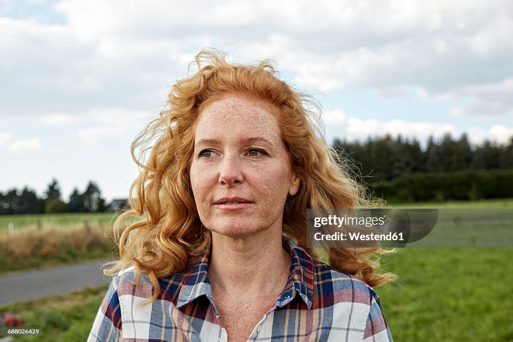 Portrait of woman in the countryside