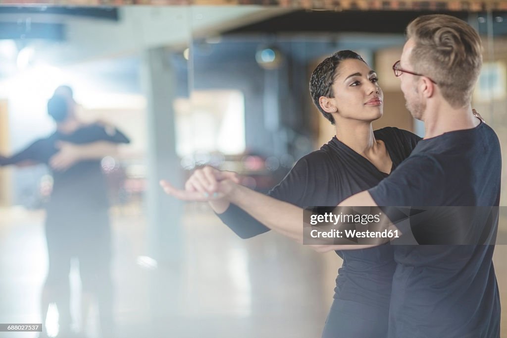 Dance couple in studio