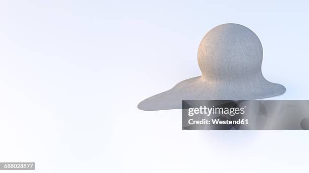 dissolving concrete ball - melted stock illustrations