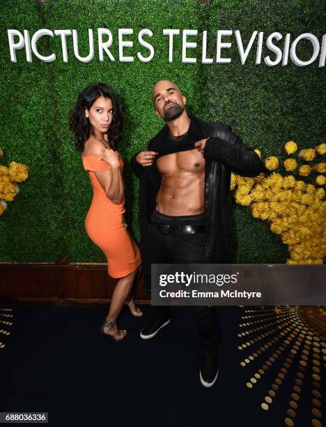 Actors Tiya Sircar and Shemar Moore, stars of the new Sony Pictures Television series S.W.A.T., attend the Sony Pictures Television LA Screenings...