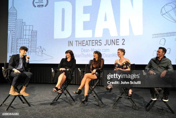 Cast members Demetri Martin, Mary Steenburgen, Ginger Gonzaga, Briga Heelan and Reid Scott attends CBS Films Special Screening of "DEAN" at the...