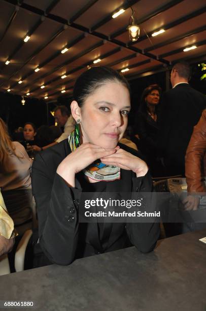 Carmen Kreutzer poses during the 'Die Allee zum Genuss' restaurant opening party on May 24, 2017 in Vienna, Austria.