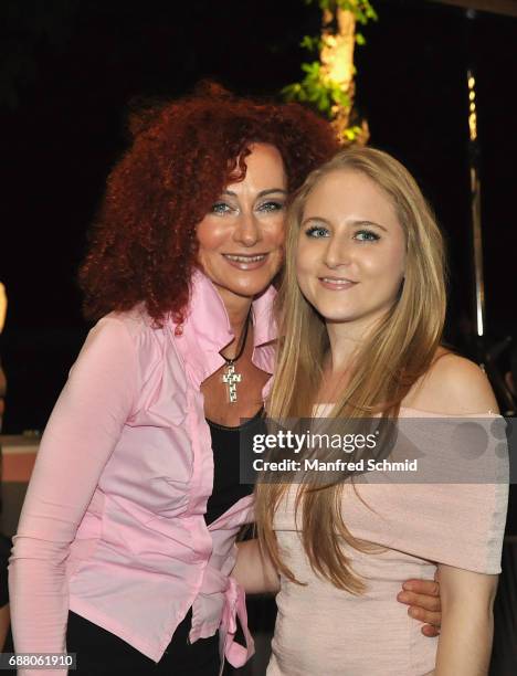 Christina Lugner and Jaqueline Lugner pose during the 'Die Allee zum Genuss' restaurant opening party on May 24, 2017 in Vienna, Austria.